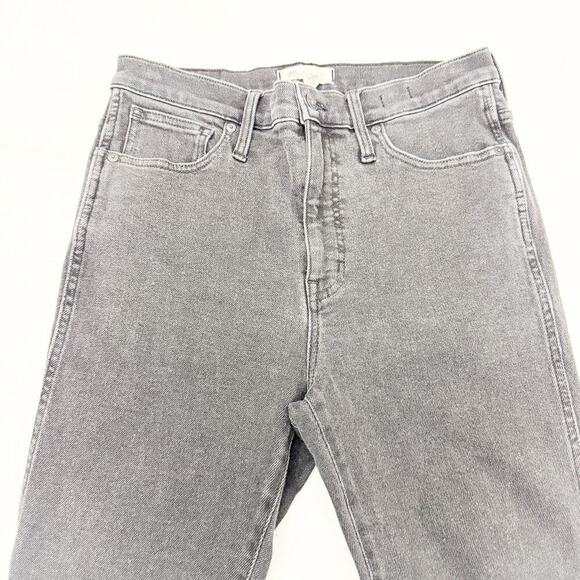 Madewell 10" High-Rise Skinny Denim Jeans Vintage Charcoal Wash Size 31 - Picture 4 of 9